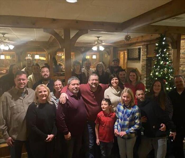 SERVPRO team Christmas party with family and friends