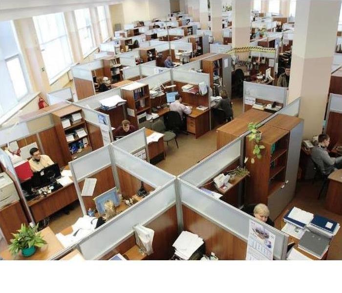 Over head view of an office.